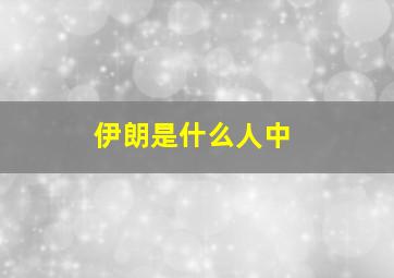 伊朗是什么人中