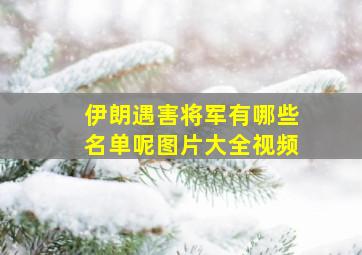 伊朗遇害将军有哪些名单呢图片大全视频