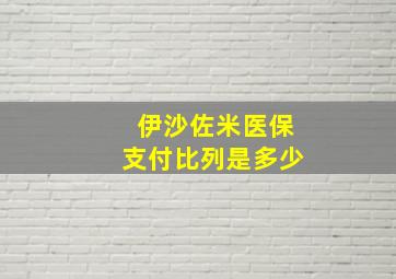 伊沙佐米医保支付比列是多少