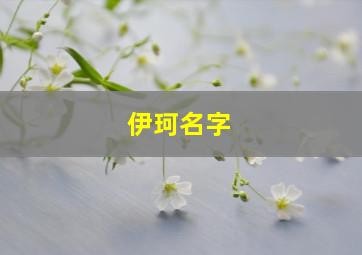 伊珂名字