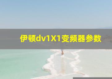 伊顿dv1X1变频器参数