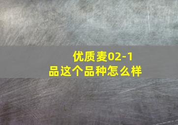 优质麦02-1品这个品种怎么样