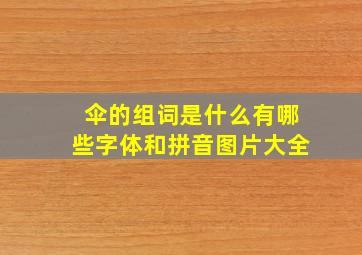 伞的组词是什么有哪些字体和拼音图片大全