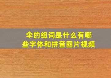 伞的组词是什么有哪些字体和拼音图片视频