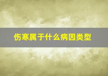 伤寒属于什么病因类型