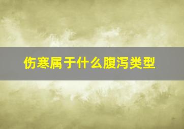 伤寒属于什么腹泻类型