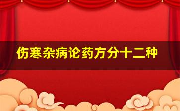 伤寒杂病论药方分十二种