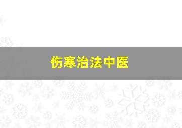 伤寒治法中医