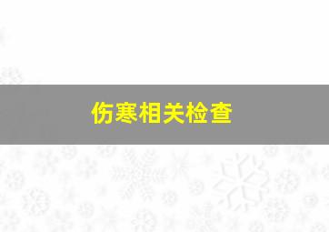 伤寒相关检查