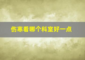 伤寒看哪个科室好一点