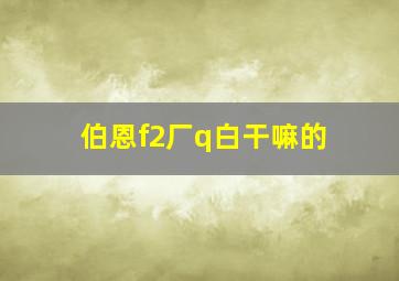 伯恩f2厂q白干嘛的