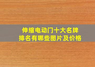 伸缩电动门十大名牌排名有哪些图片及价格