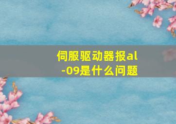 伺服驱动器报al-09是什么问题