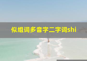 似组词多音字二字词shi