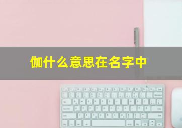 伽什么意思在名字中