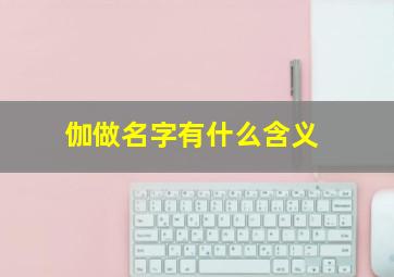 伽做名字有什么含义