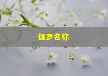 伽罗名称