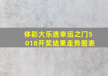 体彩大乐透幸运之门5018开奖结果走势图表