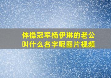 体操冠军杨伊琳的老公叫什么名字呢图片视频