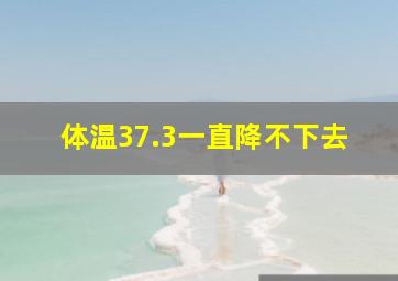 体温37.3一直降不下去