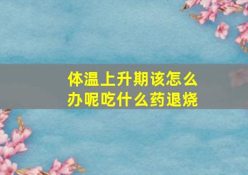 体温上升期该怎么办呢吃什么药退烧