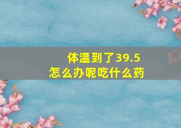 体温到了39.5怎么办呢吃什么药