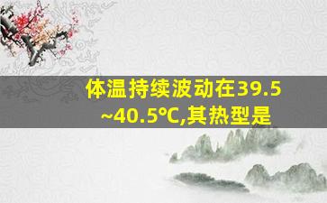 体温持续波动在39.5~40.5℃,其热型是