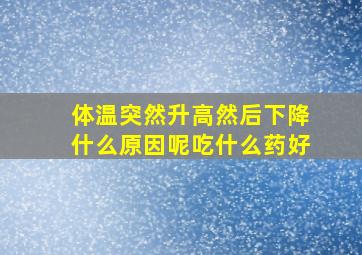 体温突然升高然后下降什么原因呢吃什么药好