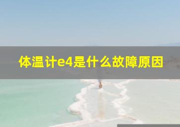 体温计e4是什么故障原因