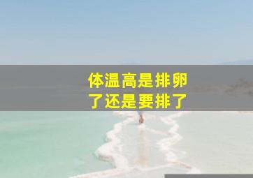 体温高是排卵了还是要排了