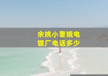 余姚小曹娥电镀厂电话多少