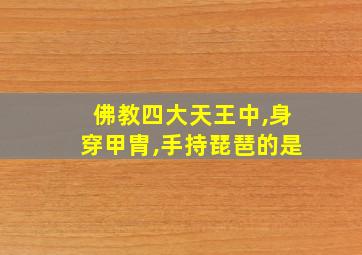 佛教四大天王中,身穿甲胄,手持琵琶的是