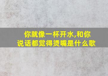 你就像一杯开水,和你说话都觉得烫嘴是什么歌