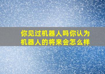 你见过机器人吗你认为机器人的将来会怎么样