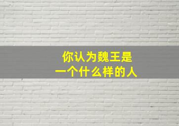 你认为魏王是一个什么样的人