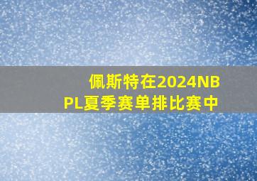 佩斯特在2024NBPL夏季赛单排比赛中