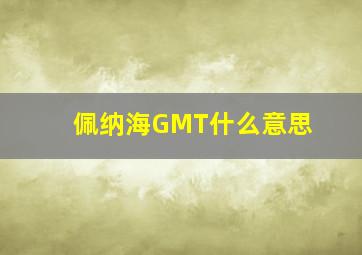 佩纳海GMT什么意思