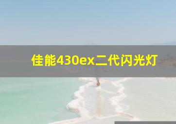 佳能430ex二代闪光灯