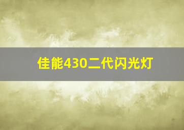 佳能430二代闪光灯