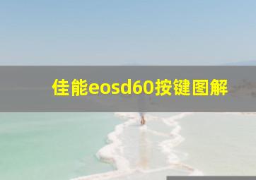 佳能eosd60按键图解