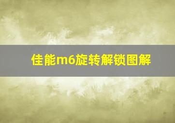 佳能m6旋转解锁图解