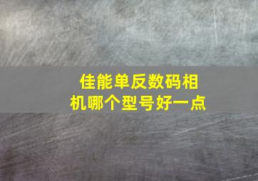 佳能单反数码相机哪个型号好一点