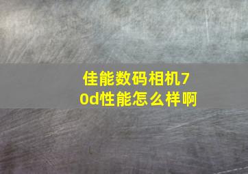 佳能数码相机70d性能怎么样啊