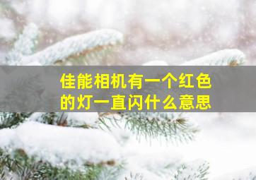 佳能相机有一个红色的灯一直闪什么意思