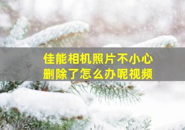 佳能相机照片不小心删除了怎么办呢视频