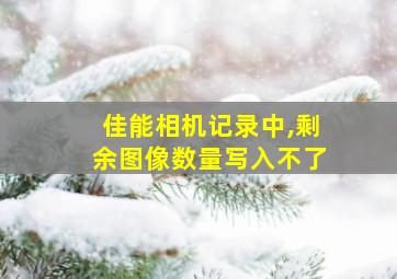 佳能相机记录中,剩余图像数量写入不了