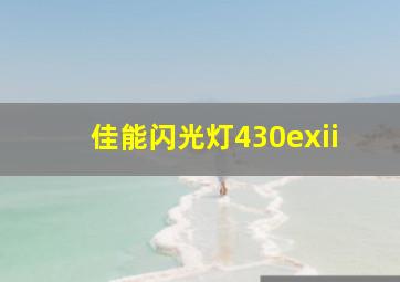 佳能闪光灯430exii