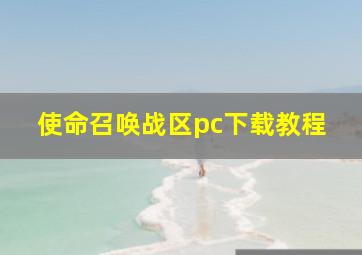 使命召唤战区pc下载教程