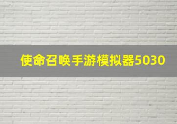 使命召唤手游模拟器5030