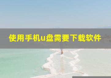 使用手机u盘需要下载软件